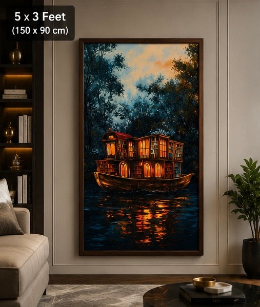 Enchanted Floating Library Velvet Wall Frame