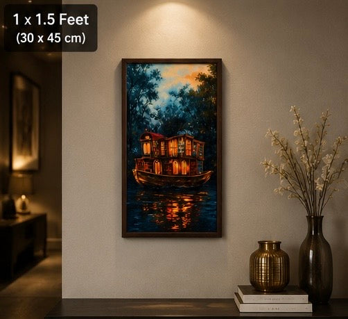 Enchanted Floating Library Velvet Wall Frame