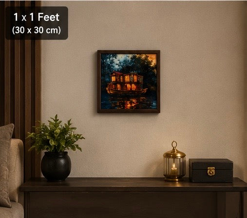 Enchanted Floating Library Velvet Wall Frame