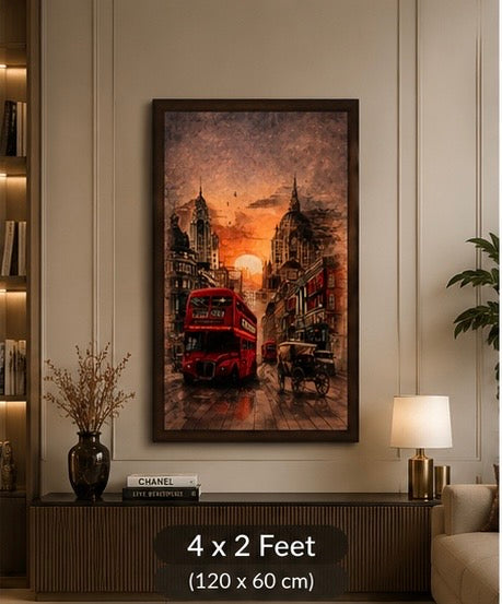 Vintage London Velvet Printed Frame