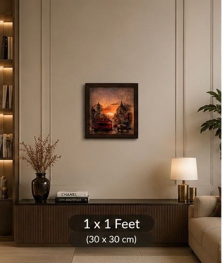 Vintage London Velvet Printed Frame