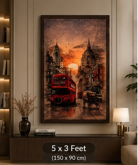 Vintage London Velvet Printed Frame