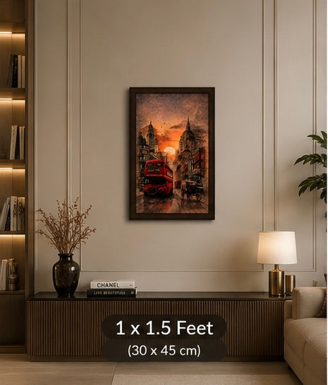Vintage London Velvet Printed Frame